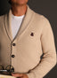 Chaqueta Beige Cuello Smoking Hombre