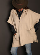 Poncho Camel Mujer