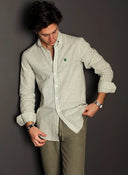 Camisa Vichy Cuadro Verde Hombre