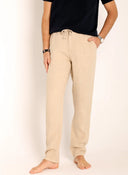 Pantalón Camel Lino Cordón Hombre