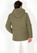 Parka Verde Kaki Técnica Acolchada Hombre
