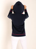 Sudadera Azul Capucha Mujer