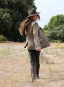 Americana Cuadros Camel Mujer