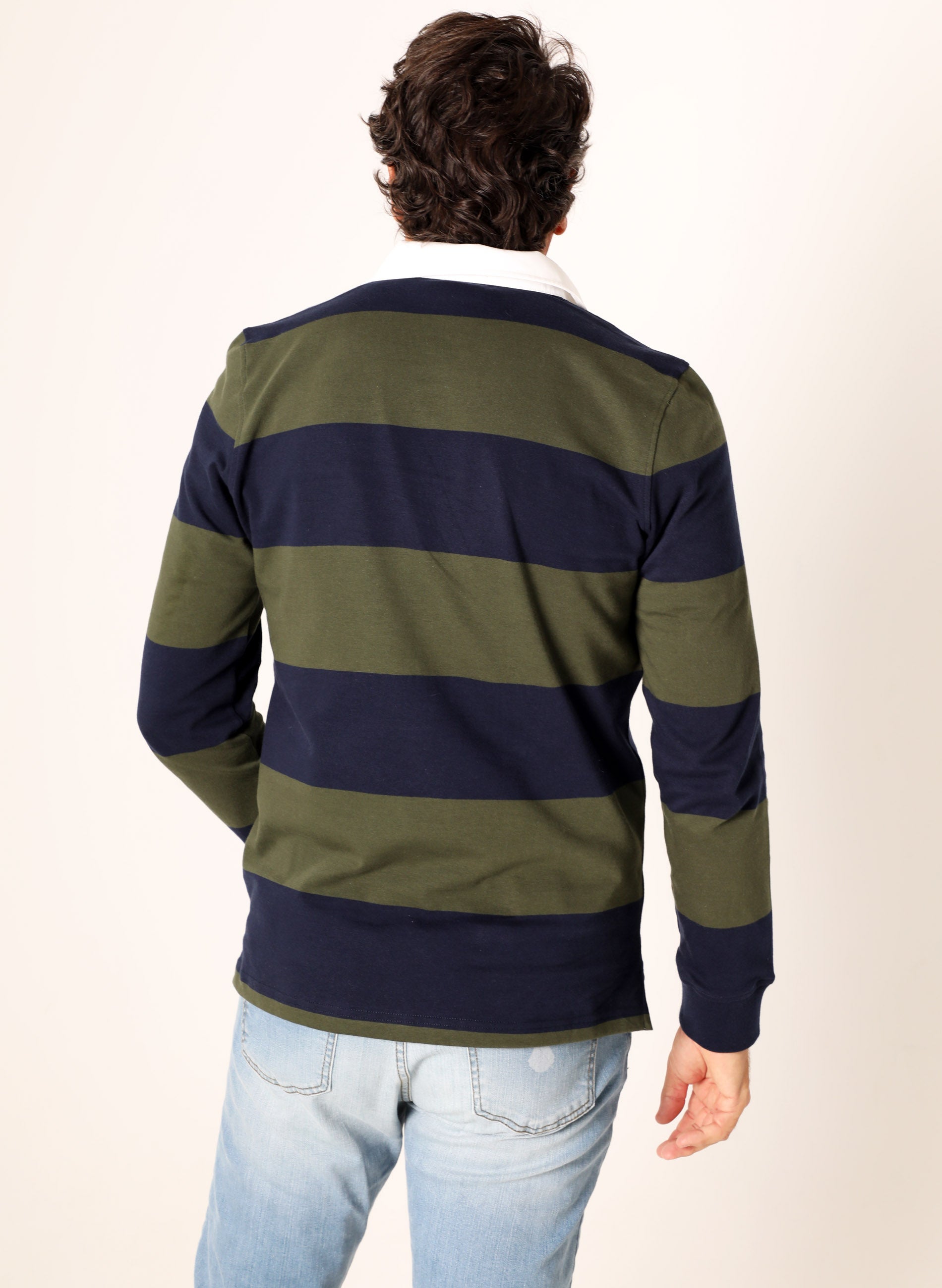 Striped Rugby Men's Polo