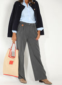 Pantalón Palazzo Gris Marengo Mujer