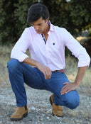 Camisa Rosa Palo Cinta Lunares Hombre