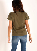 Camiseta Verde Kaki Capote Clavel Mujer