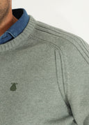 Jersey Verde Cuello Caja Algodón Hombre