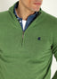 Jersey Hombre Cremallera Verde