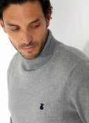 Jersey Gris Cuello Alto Hombre