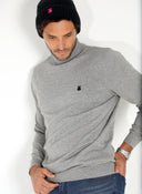 Jersey Gris Cuello Alto Hombre