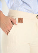 Pantalón Crudo Pana Fina  Mujer