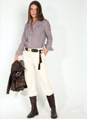 Camisa Rodeo Vichy Marrón Mujer