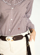 Camisa Rodeo Vichy Marrón Mujer