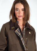 Parka Encerada Marrón Mujer