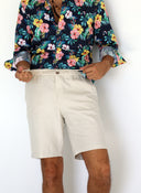 Bermudas Goma y Cordón Camel Hombre