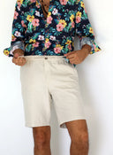 Bermudas Goma y Cordón Camel Hombre