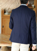 Americana Lana Desestructurada Azul Hombre