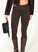 Legging Marrón Punto Mujer