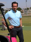 Polo Celeste Ultraligero Hombre