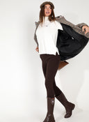 Legging Marrón Punto Mujer