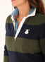 Polo Mujer Rugby Rayas Azules y Verdes