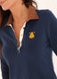 Polo Mujer Rugby Azul Cuello Pana