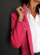 Americana Rosa Capote Mujer