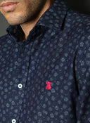 Camisa Hombre Denim Estampada