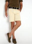 Bermudas Amarilla Claro Algodón Hombre