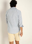 Camisa Rayas Azules Hombre
