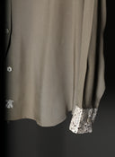 Camisa Verde Kaki Viscosa Lentejuelas Mujer