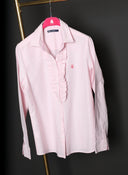 Camisa Rosa Pechera Volantes Mujer