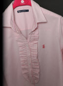Camisa Rosa Pechera Volantes Mujer
