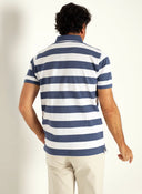 Polo Franjas Azules Hombre