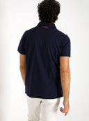 Polo Jaspeado Gris/Azul Hombre