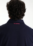 Polo Jaspeado Gris/Azul Hombre