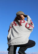 Sudadera Gris Oversize Mujer