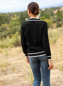 Chaqueta Negra Bolsillos Mujer