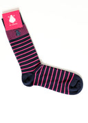 Calcetin Azules Rayas Rosas