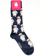 Calcetin Azul Jaspeado Toritos