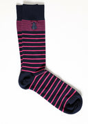 Calcetin Azules Rayas Rosas