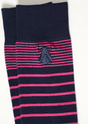 Calcetin Azules Rayas Rosas