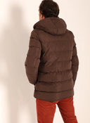 Parka España Marrón Chocolate con Capucha Hombre