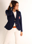 Americana Azul Clavel Mujer