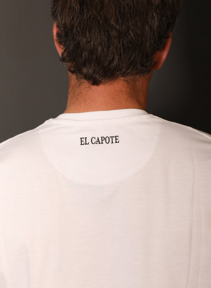 Weißes Herren-T-Shirt mit Totenkopf-Spanien