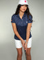 Polo Tejido Ultraligero Azul Lunares Mujer