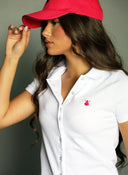 Polo Blanco con Tapeta Abotonada Mujer