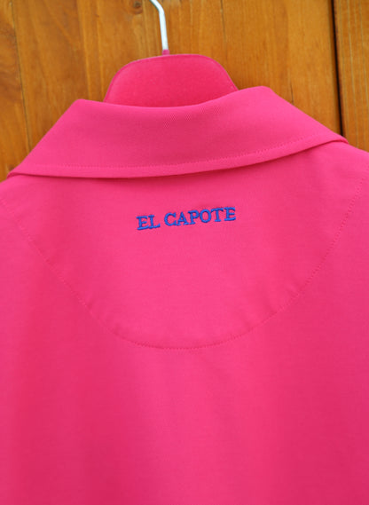 男士粉紅 Polo 衫 純色斗篷 科技布料