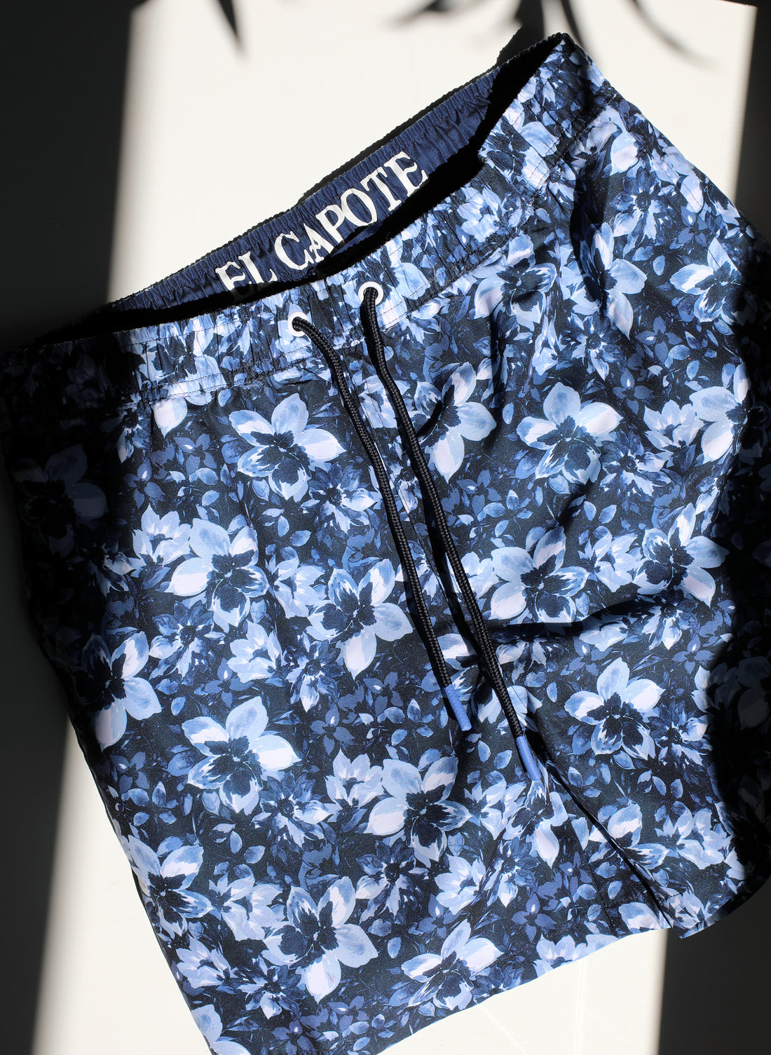 Men's Blue Flowers Printed Swimsuit